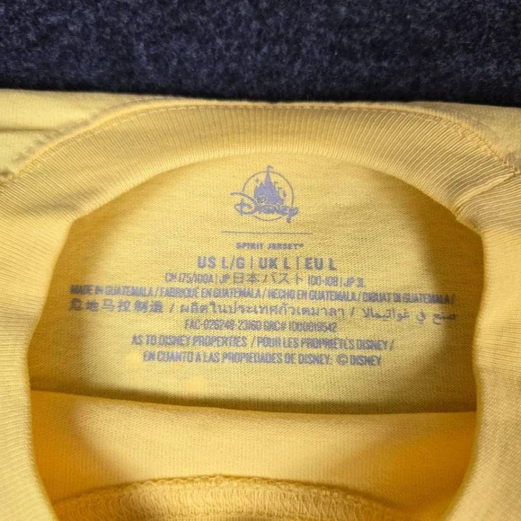 NWT Disney Disneyland Resort Play in Parks Yellow Spirit Jersey Size L - Picture 4 of 11